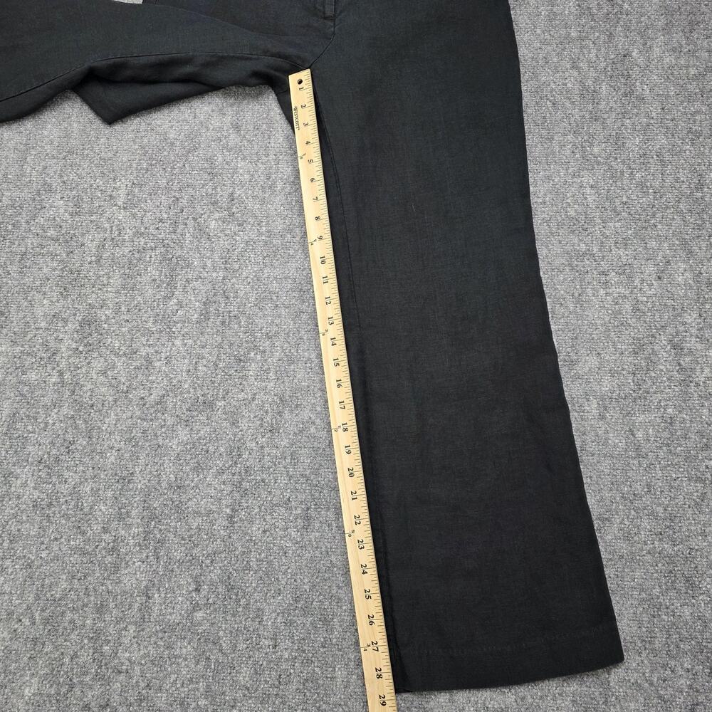 J Jill Pants Womens Petite 10 Black Linen Wide Leg Dress Trousers Casual Summer - Picture 8 of 16